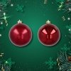 Ekskluzywna Bombka Choinkowa od Kamai Christmas Decoration® - Kolor Burgund, Komplet 4 Sztuk